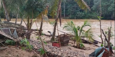 Warga Mulai Bersih-bersih, Banjir Bandang di Ludai Kampar Kiri Hulu Mulai Surut